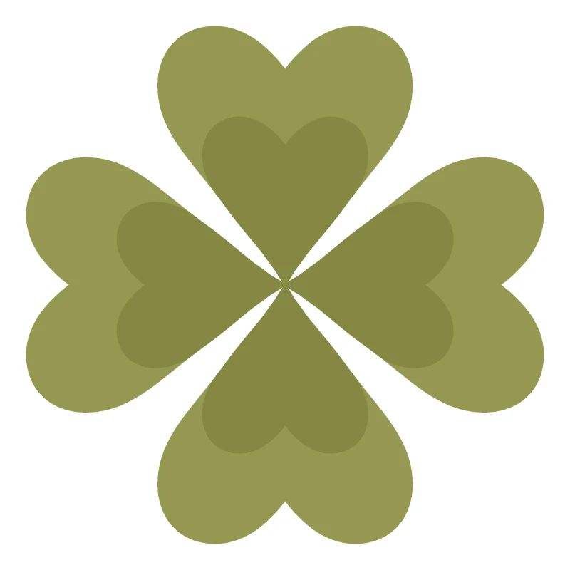 Vierblättriges Kleeblatt-Musterdesign