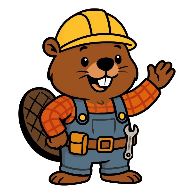 Beaver Construction Worker Bob Helm Hello Plan Builder