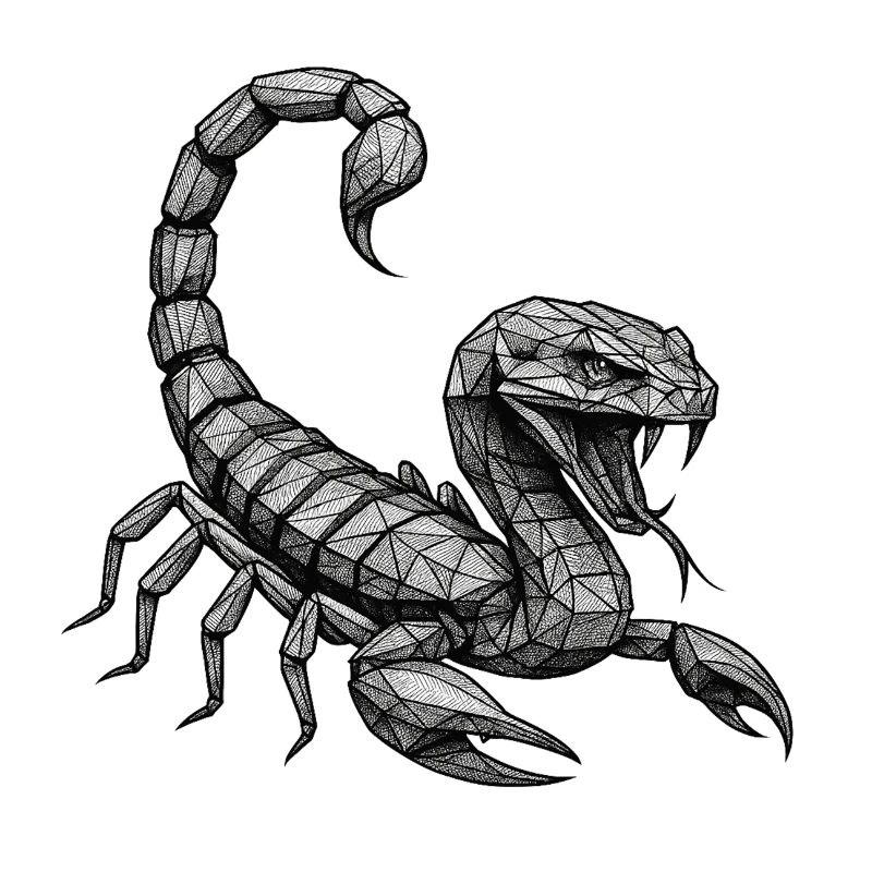 Geometric Scorpion Polygon