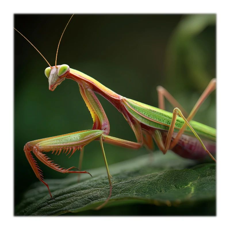 Praying mantis macro elegant mantis