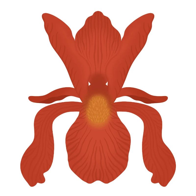 Crimson Iris Flame