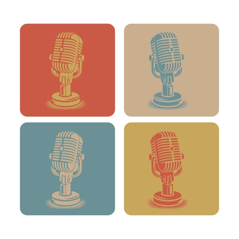 Retro Microphone Pop Art