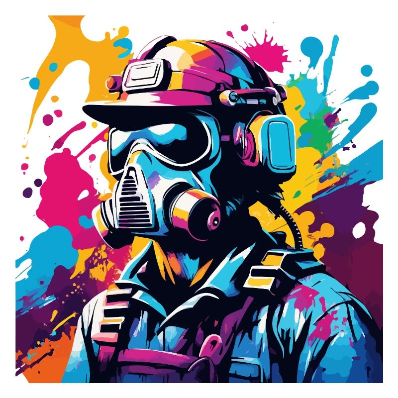 Vivid Gasmask Warrior