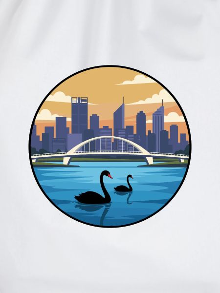 Perth Australien Swan River Skyline-Aufkleber