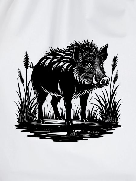 Wildschwein im Sumpf