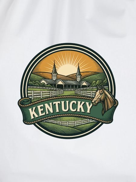 Kentucky Bluegrass Pferd Retro Reiseabzeichen