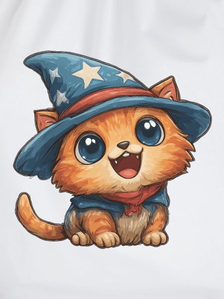 Katzenzauberer mit Sternenhut