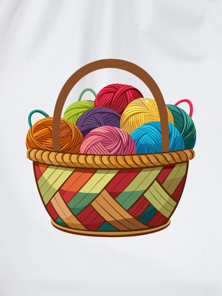 Korb mit Garnstricken Häkeln