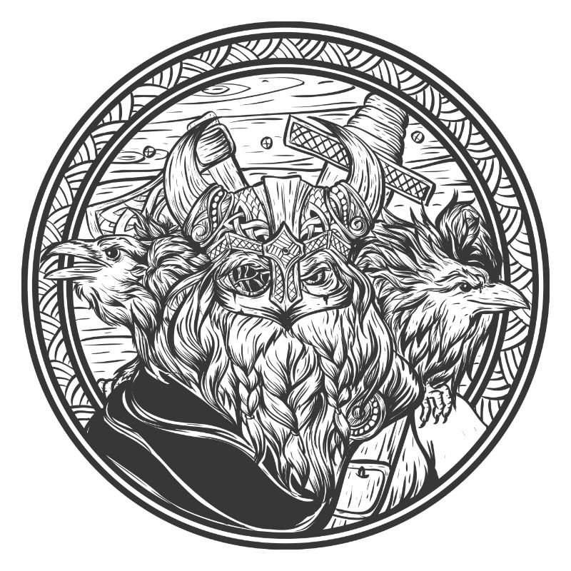 Odin with his ravens