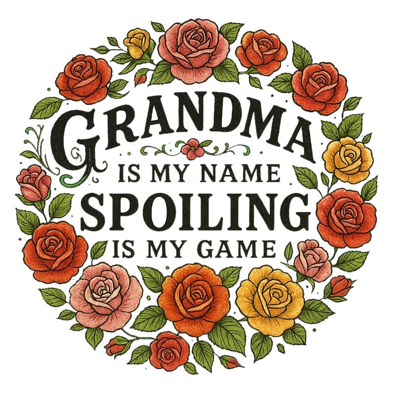 Grandma Spoiling Floral Circle