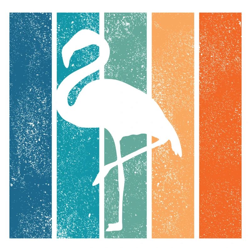 Flamingo Neon Tropical Stripes
