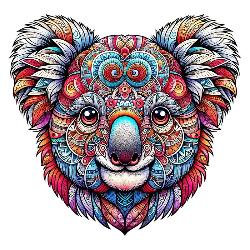 Koala décoré de Mandalas