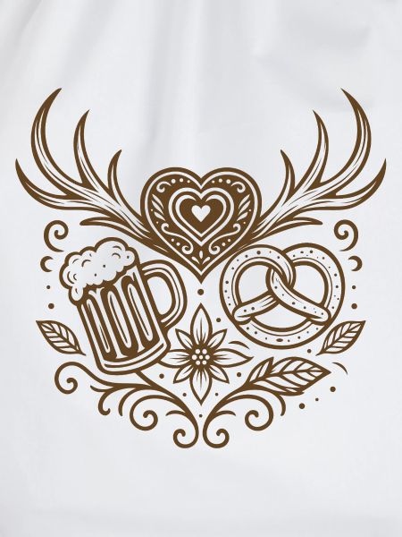 Herz mit Geweih, Bier & Brezel