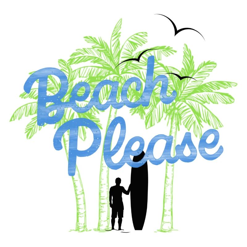 Plage s’il vous plaît surfer