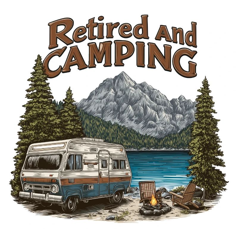 Camping Rentner Spruch Retired And Camping Camper