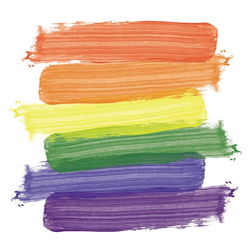 Rainbow Paint Brushes (Strokes)