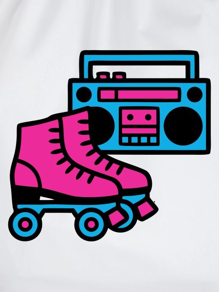 Rollschuhe Boombox 80er Retro