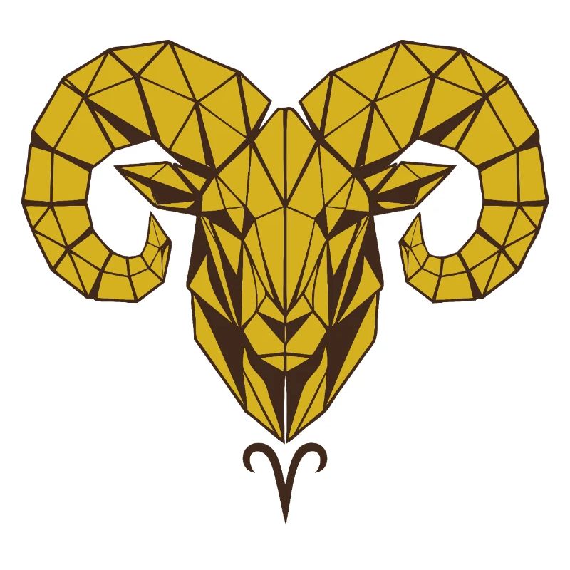 Geometric Gold Ram