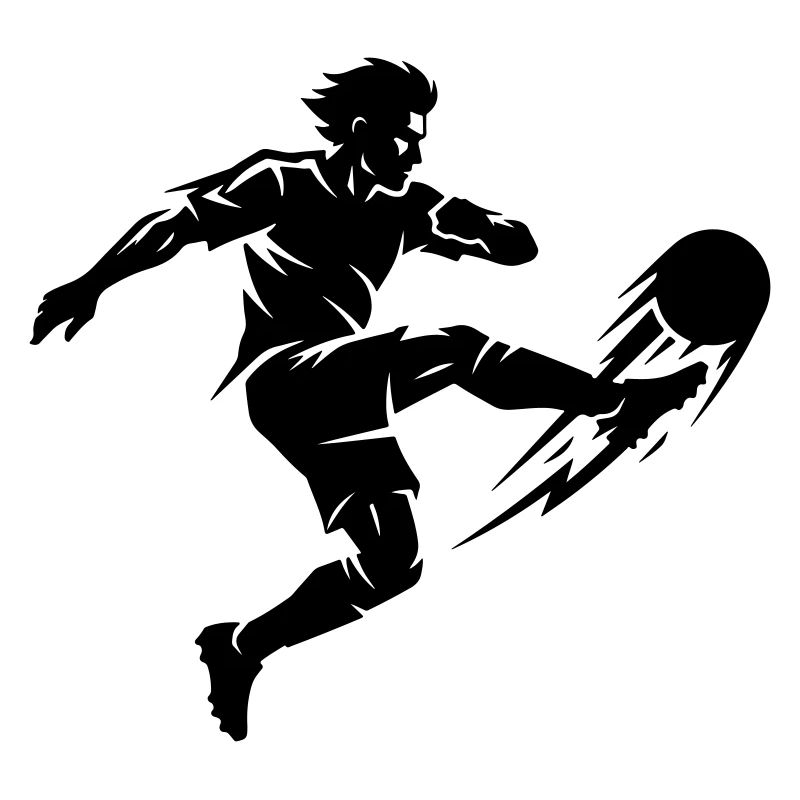 Fussballer Silhouette