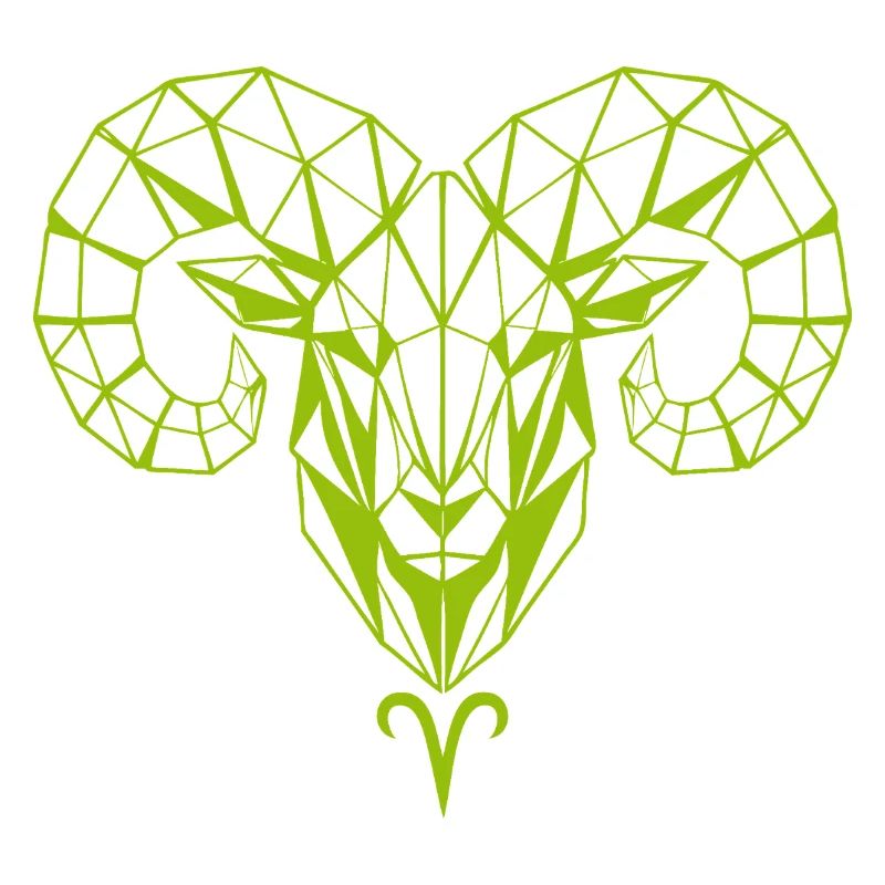 Geometric Rams Head Mesh Design