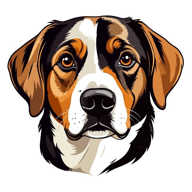Beagle head vector illustration