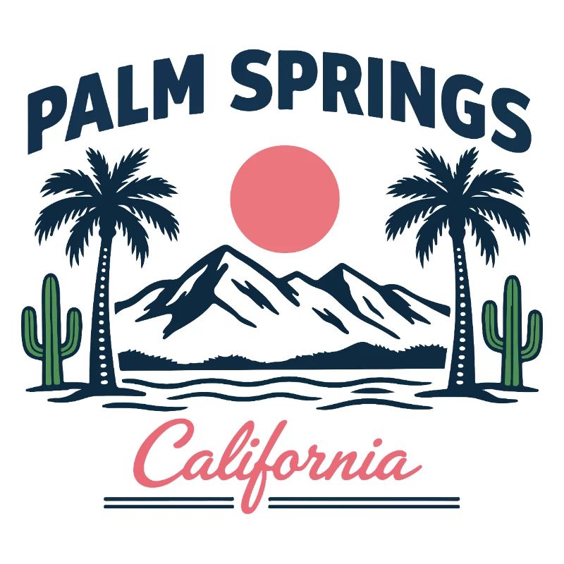 Palm Springs Palm Trees Sunset
