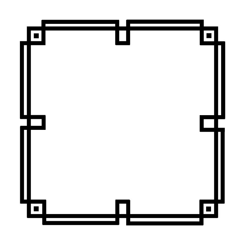 Oriental Frame Lines Line Decoration