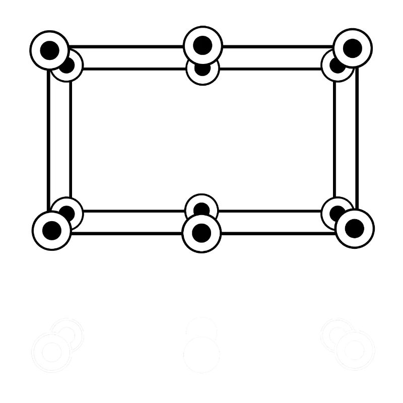 Futuristic frame with circles points