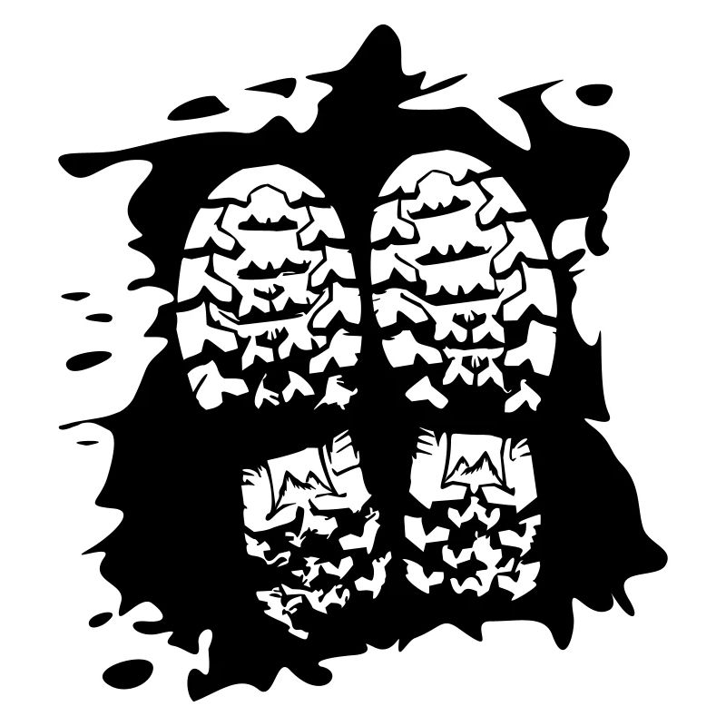 Twin Trails - Shoe Prints [Black]