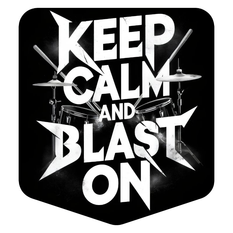 Drummer Shirt KEEP CALM AND BLAST ON