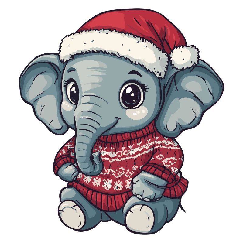Noël de Noël avec éléphants