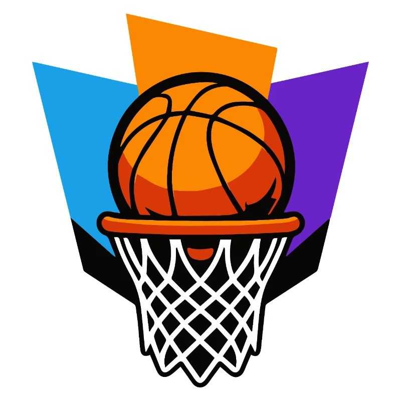 Conception graphique du dunk de panier de basket-ball