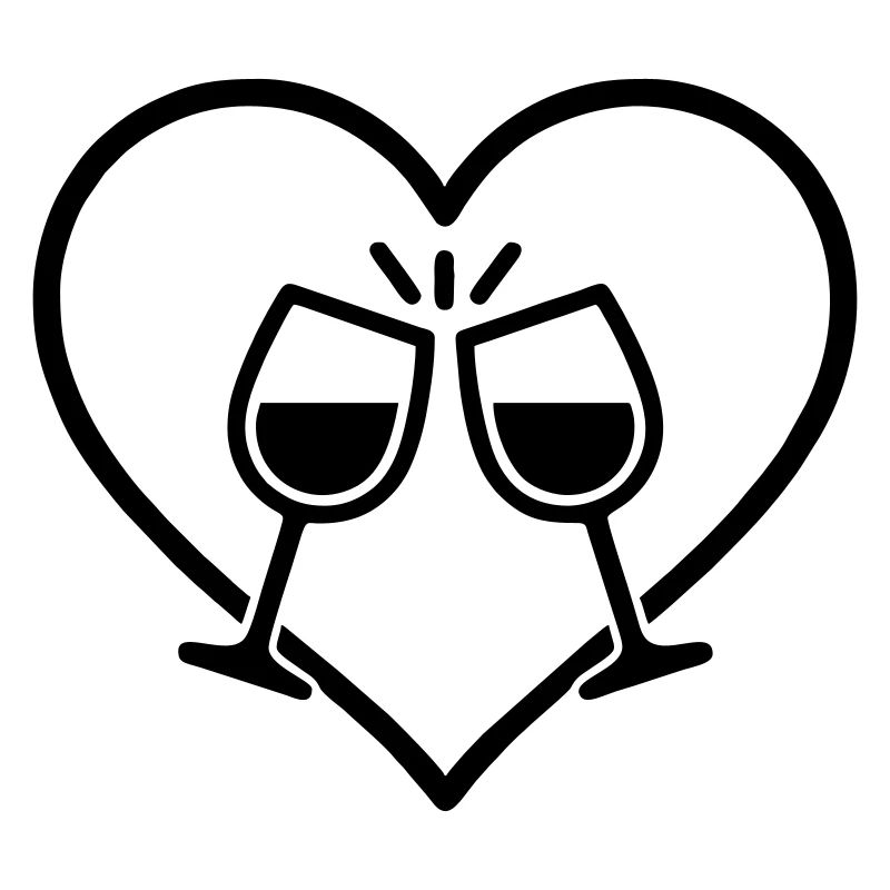 Weingläser Herz Liebe Cheers Geschenk