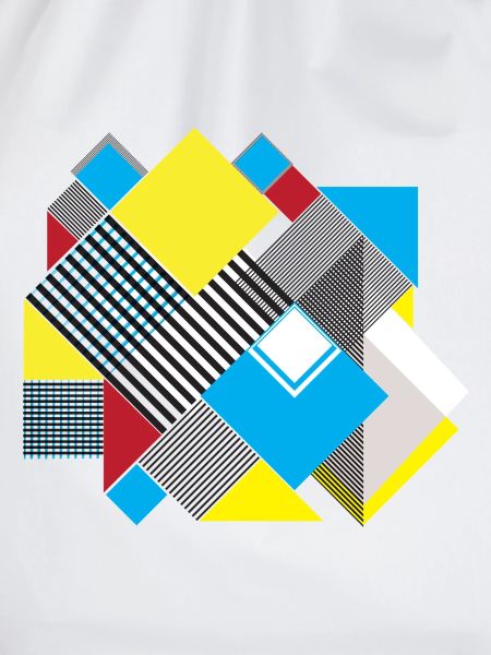 Geometrische Farbquadrat-Komposition