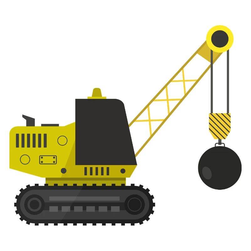 Wrecking ball crane