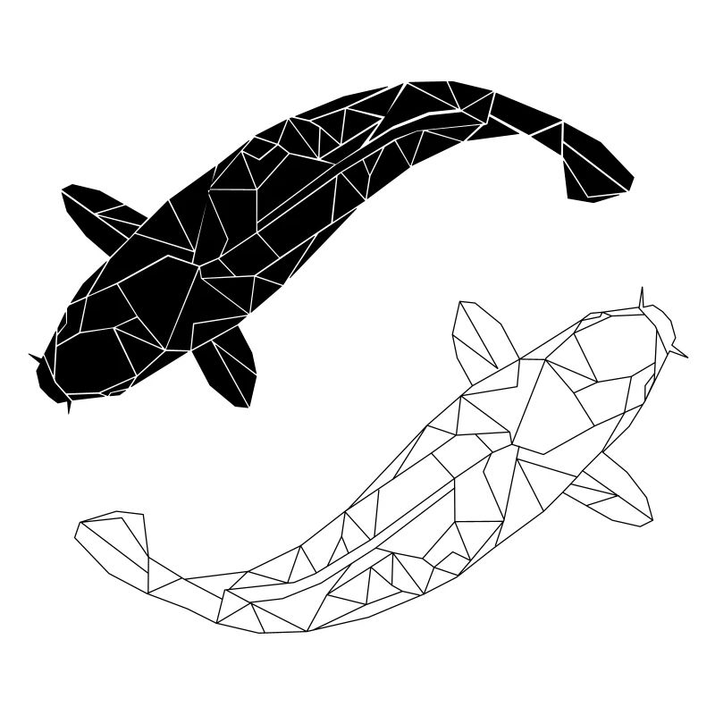 koi black and white