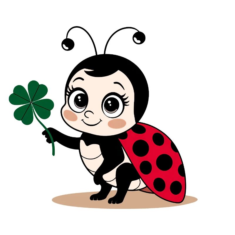 Ladybug Shamrock Lucky Charm Luck