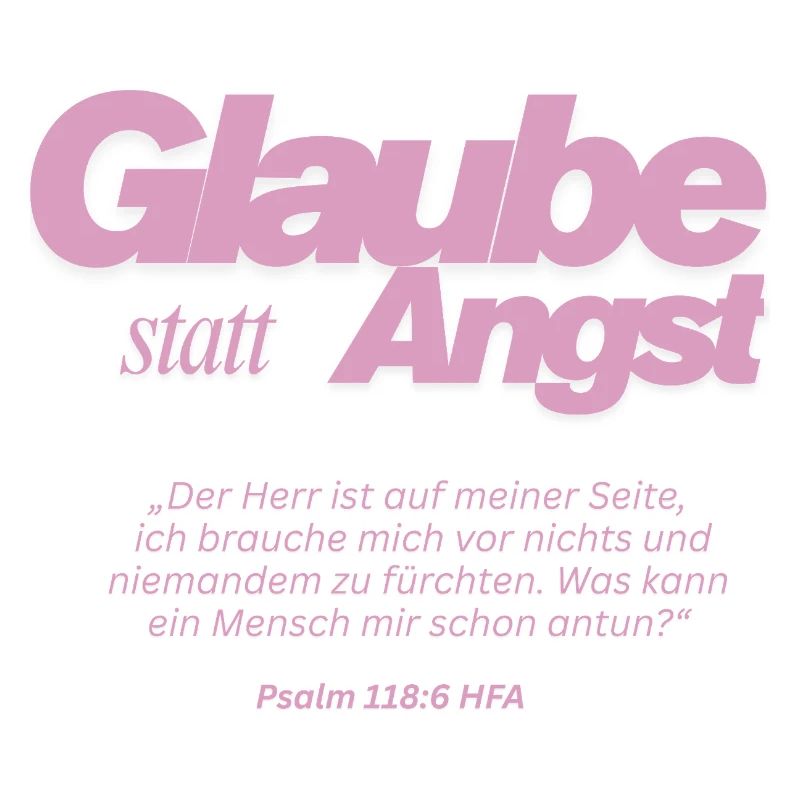 Glaube statt Angst 