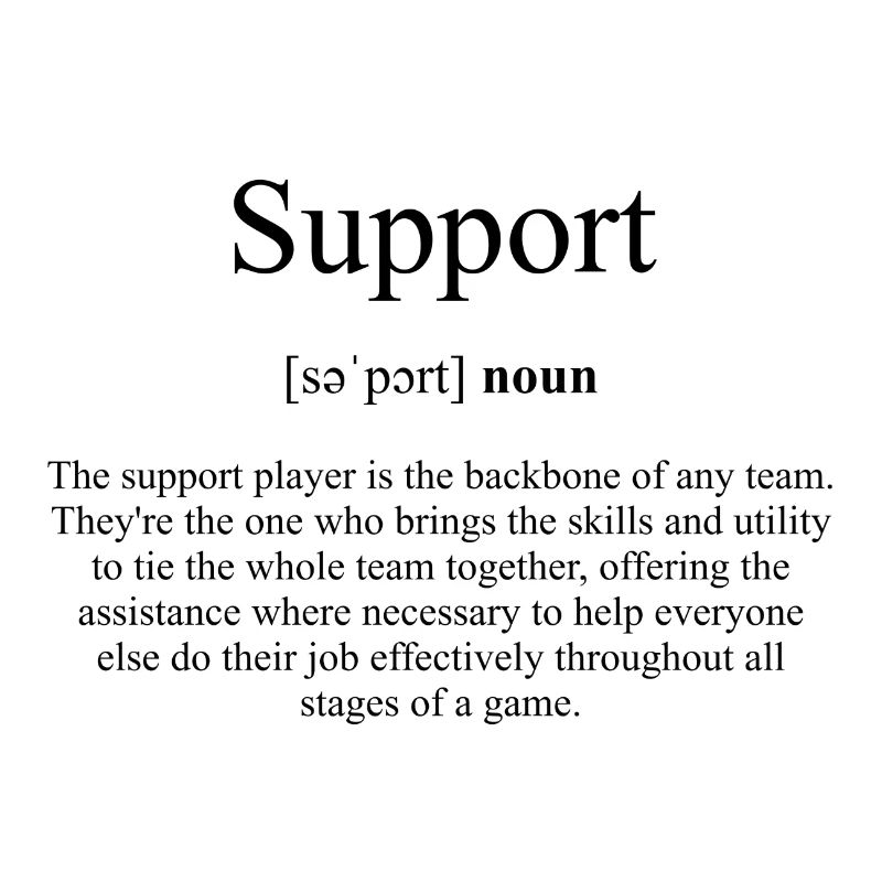 Support Definition Dictionary