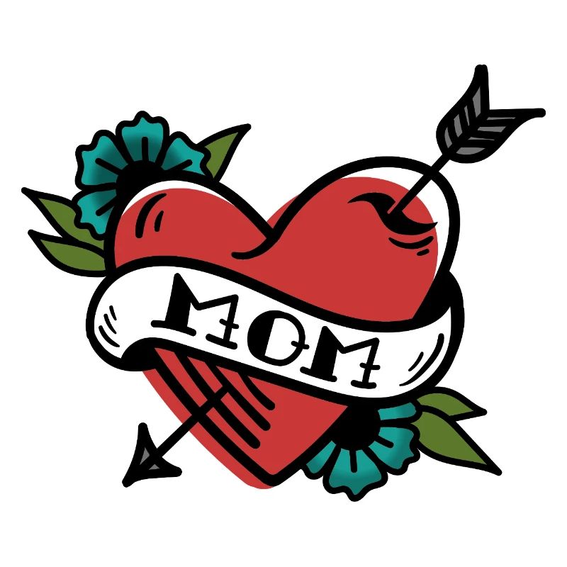 Mutterherz Banner Tattoo