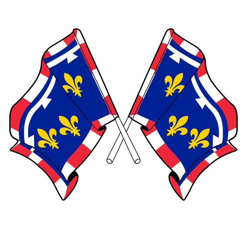 Centre-Val de Loire Crossed Flags