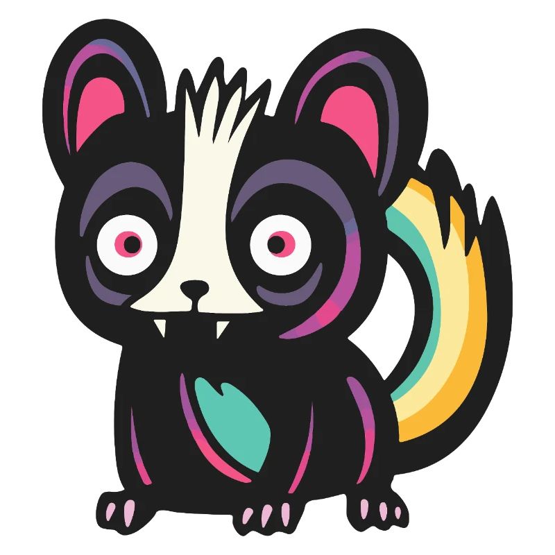 Skunk Halloween Comic Funny