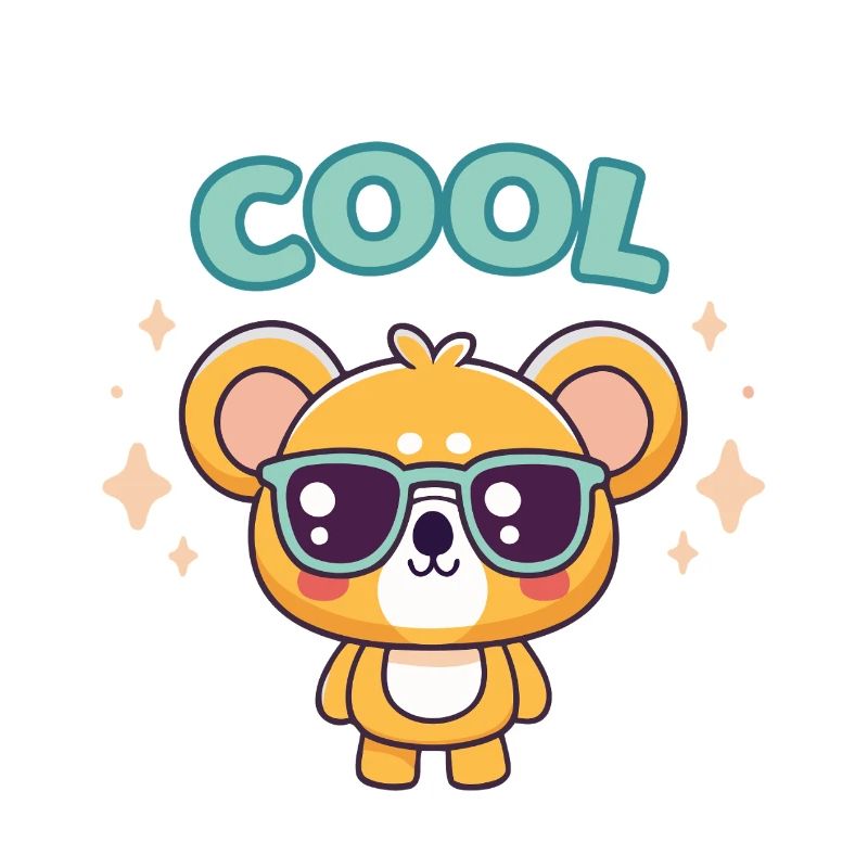 Cool Teddy Bear Retro Glasses