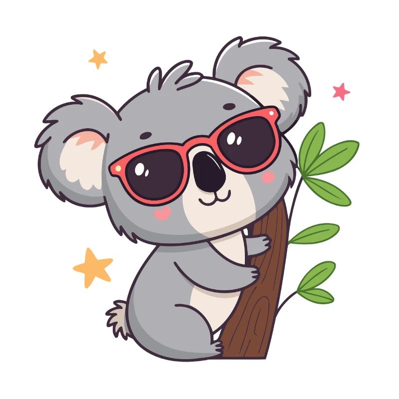 Koala-Chic Sonnenrote Brille