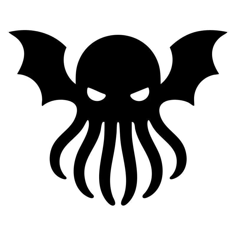 Geometric Cthulhu – Monochrome Symbol