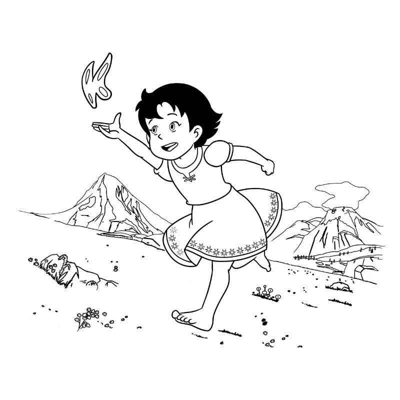 Heidi Runs With Butterfly