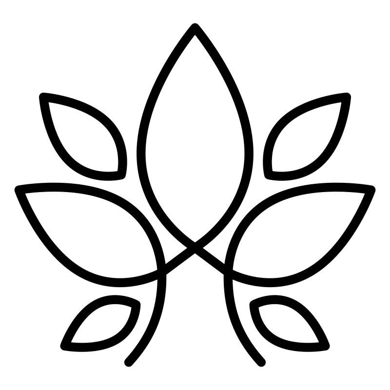 abstract logo with leaves
