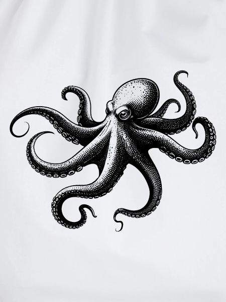 Oktopus in Monochrom
