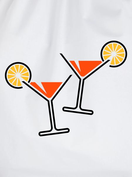 2 Cocktailgläser / Cocktail / Martini + (Orange)