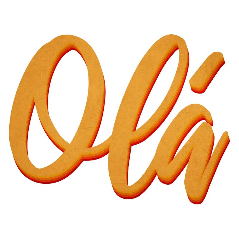 Olá Orange Script Tee